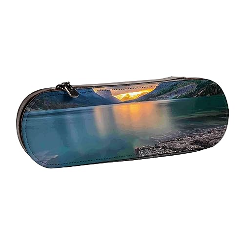 Hgbbdyyjj Personalisierbares multifunktionales Federmäppchen mit Klappen-Design, Motiv: Glacier National Park, wasserdicht, Schwarz , Einheitsgröße, Taschen-Organizer von Hgbbdyyjj