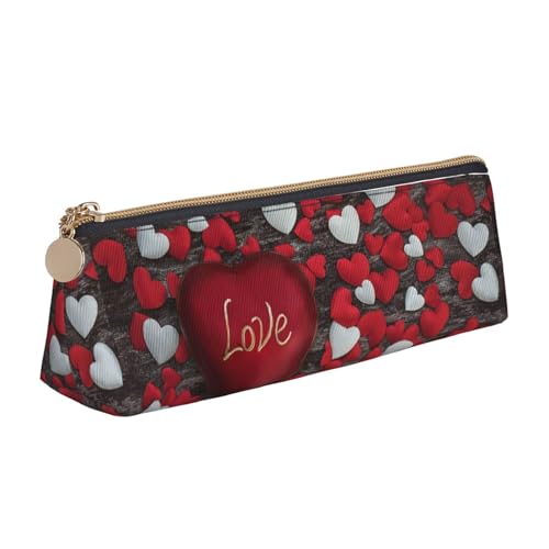 Hgbbdyyjj Personalisierte multifunktionale Aufbewahrungstasche aus Leder mit großem Fassungsvermögen, dreieckig, zum Valentinstag, weiß, Einheitsgröße, Taschen-Organizer von Hgbbdyyjj