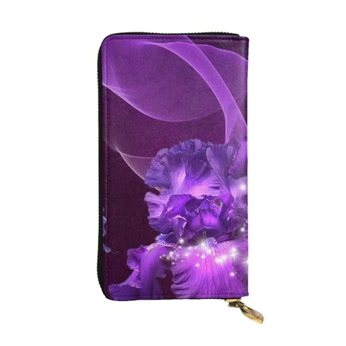 Hgbbdyyjj Purple Butterfly Premium Long Wallet for Women - Pu Leather Zip Around Purse with 12 Card Slots & Coin Pocket von Hgbbdyyjj