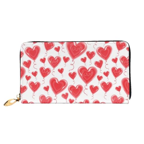 Hgbbdyyjj Romantische Premium Lange Geldbörse für Damen und Herren - Geldbörse mit Reißverschluss aus PU-Leder mit 12 Kartenfächern und Münzfach von Hgbbdyyjj