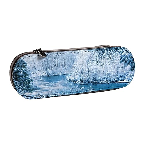 Hgbbdyyjj Snowscape personalisierbares multifunktionales wasserdichtes Stifteetui Kosmetiktasche mit Klappen-Design, Schwarz , Einheitsgröße, Taschen-Organizer von Hgbbdyyjj