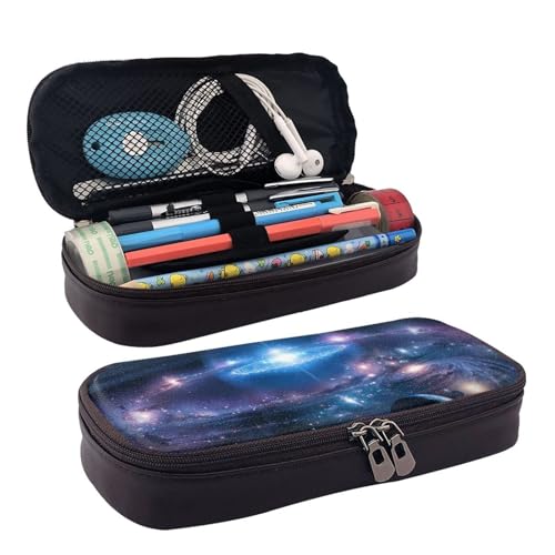 Hgbbdyyjj Space Planetspersonalised Große Kapazität Multifunktions Leder Klappe Federmäppchen Kosmetiktasche Weich und Fleckenabweisend, Schwarz , Einheitsgröße, Taschen-Organizer von Hgbbdyyjj
