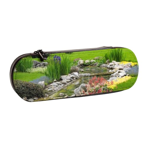 Hgbbdyyjj Spring Grass personalisierbarer bedruckter multifunktionaler wasserdichter Stiftebeutel Kosmetiktasche mit Klappen-Design, Schwarz , Einheitsgröße, Taschen-Organizer von Hgbbdyyjj