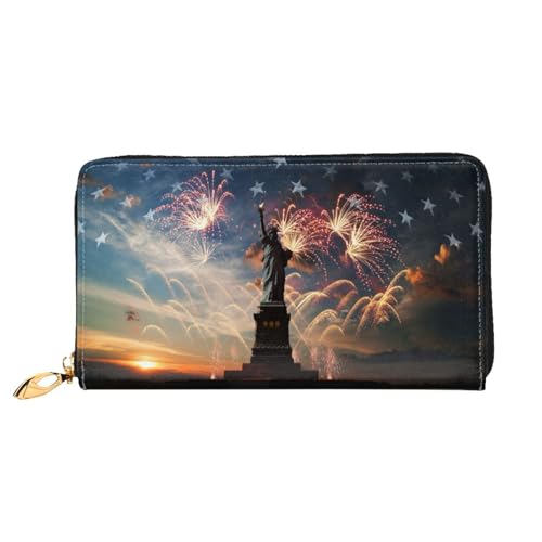 Hgbbdyyjj Statue of Flag Premium Long Wallet for Men and Women - Zip Wallet in Pu Leather with 12 Card Slots and Coin Pocket Hgbbdyyjj Statue of Flag Premium Long Wallet for Men and Women - Zip Wallet in Pu Leather with 12 Card Slots and Coin Pocket von Hgbbdyyjj