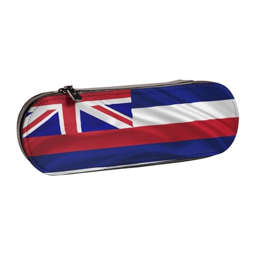 Hgbbdyyjj Stifteetui, Motiv: Flagge von Hawaii, personalisierbar, multifunktional, wasserdicht, Kosmetiktasche mit Klappen-Design, Schwarz , Einheitsgröße, Taschen-Organizer von Hgbbdyyjj