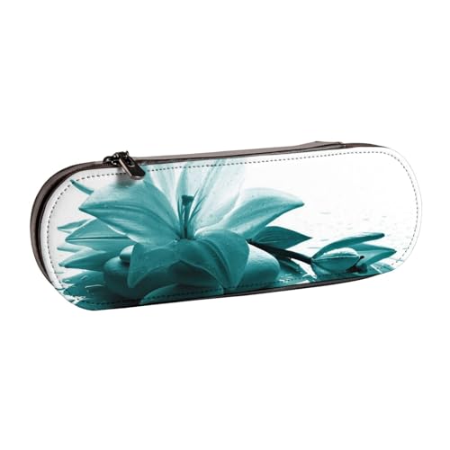 Hgbbdyyjj Stifteetui mit Klappe, personalisierbar, bedruckt, multifunktional, wasserdicht, Blaugrün, Schwarz , Einheitsgröße, Taschen-Organizer von Hgbbdyyjj