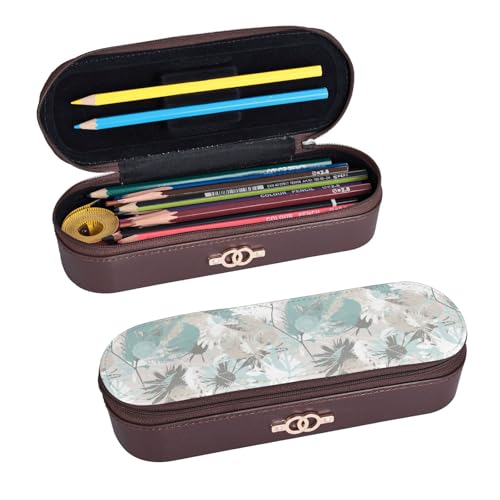 Hgbbdyyjj Stifteetui mit Klappe, personalisierbar, bedruckt, multifunktional, wasserdicht, Minzgrau, Schwarz , Einheitsgröße, Taschen-Organizer von Hgbbdyyjj