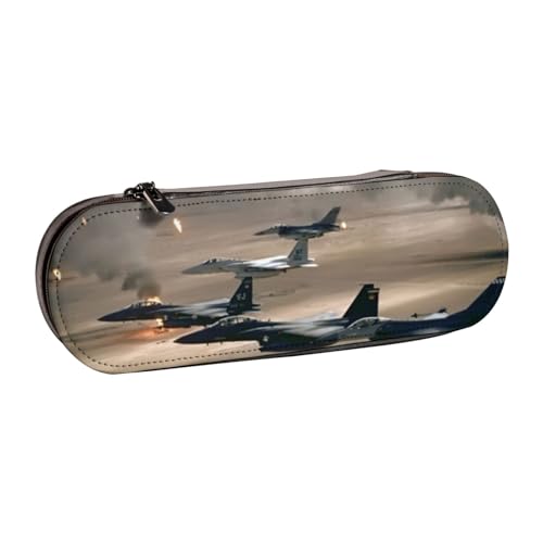 Hgbbdyyjj Stifteetui mit Kriegsflugzeug, personalisierbar, bedruckt, multifunktional, wasserdicht, Kosmetiktasche mit Klappen-Design, Schwarz , Einheitsgröße, Taschen-Organizer von Hgbbdyyjj