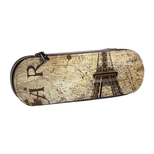 Hgbbdyyjj Stifteetui mit Motiv Paris Eiffelturm, personalisierbar, bedruckt, multifunktional, wasserdicht, Kosmetiktasche mit Klappen-Design, Schwarz , Einheitsgröße, Taschen-Organizer von Hgbbdyyjj