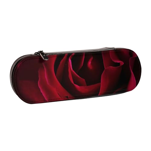 Hgbbdyyjj Stifteetui mit Rosenblüte, personalisierbar, multifunktional, wasserdicht, Kosmetiktasche mit Klappen-Design, Schwarz , Einheitsgröße, Taschen-Organizer von Hgbbdyyjj