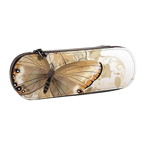 Hgbbdyyjj Stifteetui mit Schmetterlings-Motiv, personalisierbar, multifunktional, wasserdicht, Kosmetiktasche mit Klappen-Design, Schwarz , Einheitsgröße, Taschen-Organizer von Hgbbdyyjj