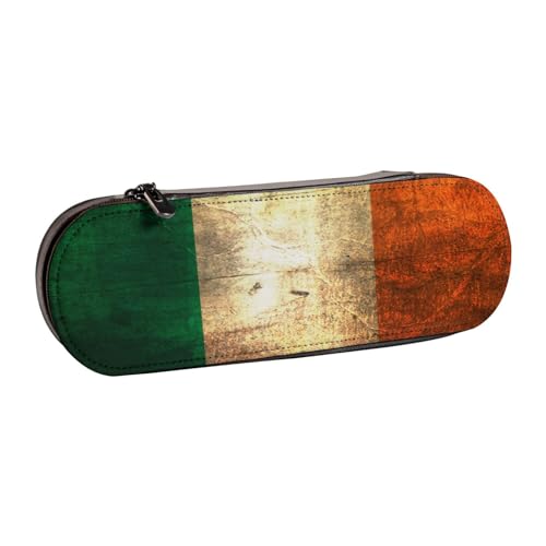 Hgbbdyyjj Stifteetui mit irischer Flagge, personalisierbar, multifunktional, wasserdicht, Kosmetiktasche mit Klappen-Design, Schwarz , Einheitsgröße, Taschen-Organizer von Hgbbdyyjj