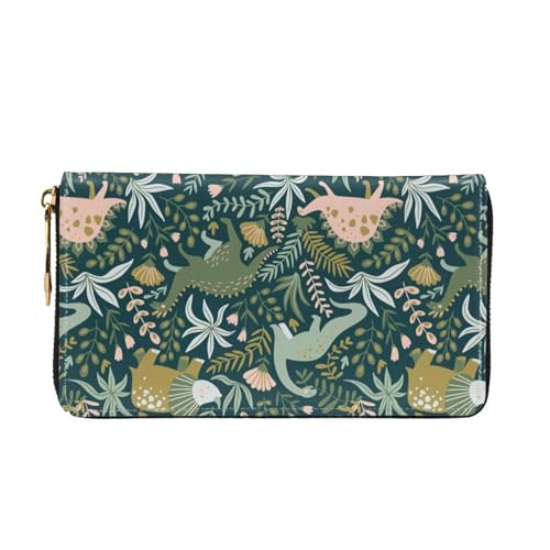 Hgbbdyyjj Süße Premium Lange Geldbörse für Damen und Herren - Reißverschluss Geldbörse aus PU-Leder mit 12 Kartenfächern und Münzfach von Hgbbdyyjj