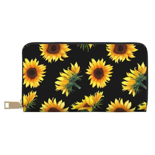 Hgbbdyyjj Sunflower Flowers Plants Black and Yellow Premium Long Wallet for Men and Women - Zip Wallet in Pu Leather with 12 Card Slots and Coin Pocket Hgbbdyyjj Sunflower Flowers Plants Black and Yellow Premium Long Wallet for Men and Women - Zip Wallet in Pu Leather with 12 Card Slots and Coin Pocket von Hgbbdyyjj