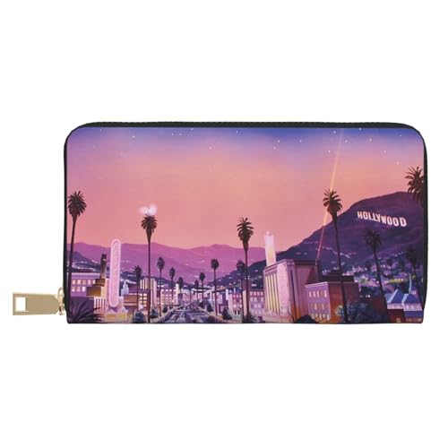 Hgbbdyyjj The Old Hollywood Premium Long Wallet for Men and Women - Zip Wallet in Pu Leather with 12 Card Slots and Coin Pocket von Hgbbdyyjj