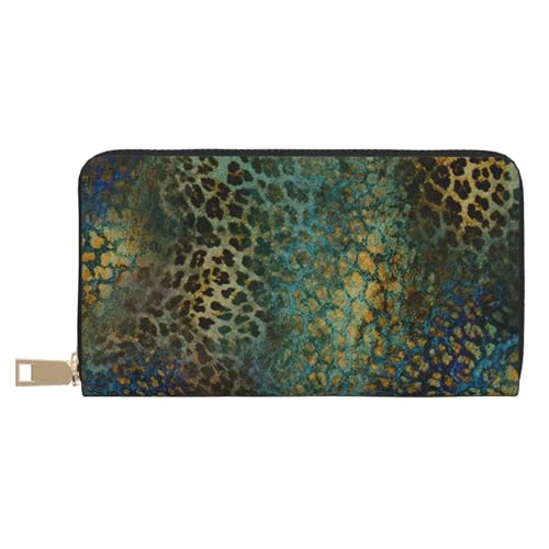 Hgbbdyyjj Tiermuster Premium Lange Geldbörse für Damen und Herren - Reißverschluss Geldbörse aus PU-Leder mit 12 Kartenfächern und Münzfach von Hgbbdyyjj