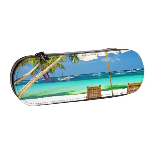 Hgbbdyyjj Tropical Holidays Kosmetiktasche mit Klappe, personalisierbar, multifunktional, wasserdicht, für Stifte, Schwarz , Einheitsgröße, Taschen-Organizer von Hgbbdyyjj
