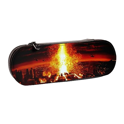 Hgbbdyyjj Volcano personalisierbarer bedruckter multifunktionaler wasserdichter Stiftebeutel Kosmetiktasche mit Klappen-Design, Schwarz , Einheitsgröße, Taschen-Organizer von Hgbbdyyjj