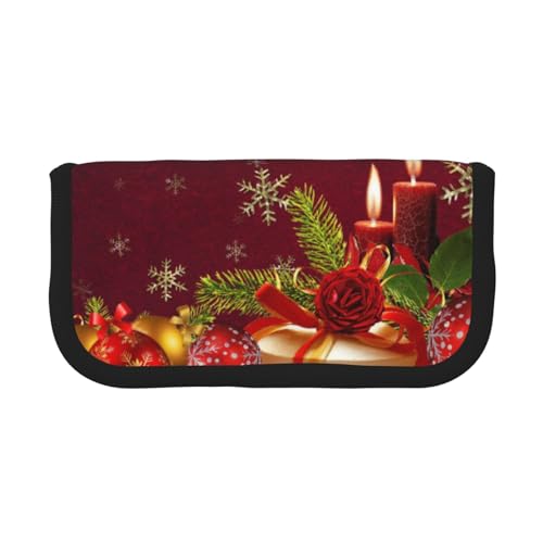 Hgbbdyyjj Weihnachts-Geschenkbox, extra großes Federmäppchen aus Segeltuch – Doppelreißverschluss, Make-up- und Schreibwaren-Organizer-Tasche, Schwarz , Einheitsgröße, Taschen-Organizer von Hgbbdyyjj