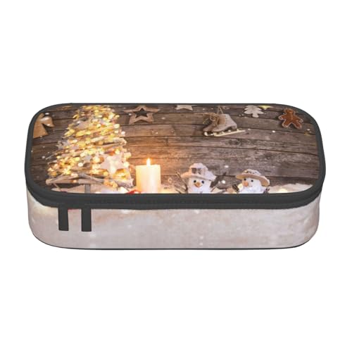 Hgbbdyyjj Weihnachts- und Geschenk-Mäppchen, personalisierbar, bedruckt, großes Fassungsvermögen, multifunktionales Schreibwaren-Feder, Schwarz , Einheitsgröße, Taschen-Organizer von Hgbbdyyjj