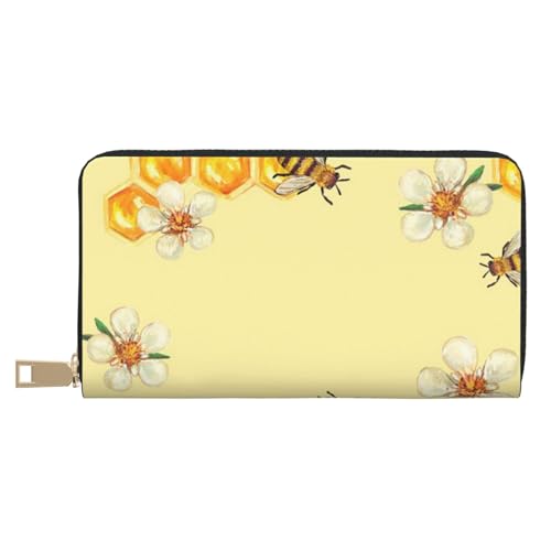 Hgbbdyyjj in Flower Premium Long Wallet für Damen und Herren - Geldbörse mit Reißverschluss aus PU-Leder mit 12 Kartenfächern und Münzfach von Hgbbdyyjj