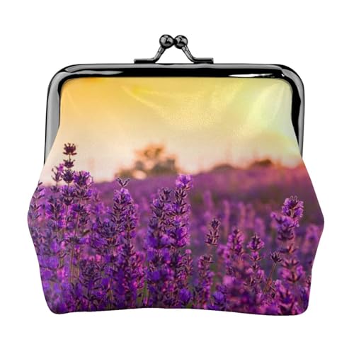 Lavender Personalisierte Unisex bedruckte Münzgeldbörse – Premium Mikrofaser Leder Geldbörse mit Schnappverschluss von Hgbbdyyjj