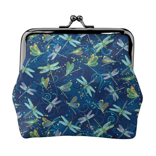 Libelle Personalisierte Unisex Bedruckte Münzbörse - Premium Mikrofaser Leder Geldbörse mit Schnappverschluss von Hgbbdyyjj