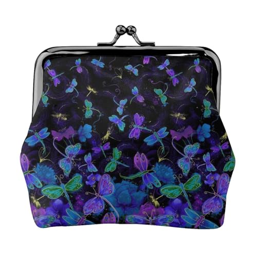 Libelle Personalisierte Unisex Bedruckte Münzbörse - Premium Mikrofaser Leder Geldbörse mit Schnappverschluss von Hgbbdyyjj