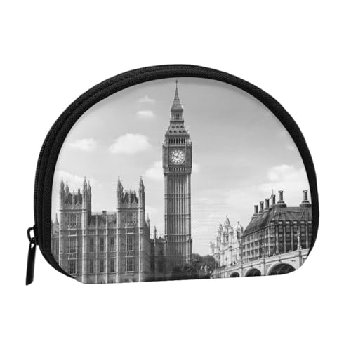 London Mini Shell Coin Purse - Compact Zippered Wallet for Coins, Keys & Small Items von Hgbbdyyjj
