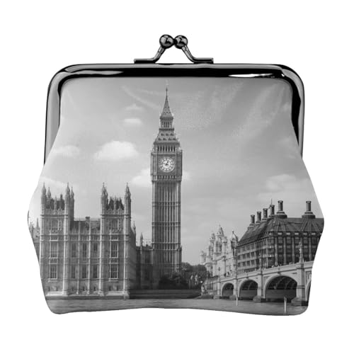 London Personalisierte Unisex Bedruckte Münzbörse - Premium Mikrofaser Leder Geldbörse mit Schnappverschluss von Hgbbdyyjj