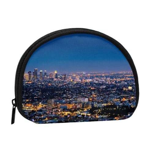 Los Angeles Mini Shell Münzbörse – kompakte Geldbörse mit Reißverschluss für Münzen, Schlüssel und kleine Gegenstände von Hgbbdyyjj