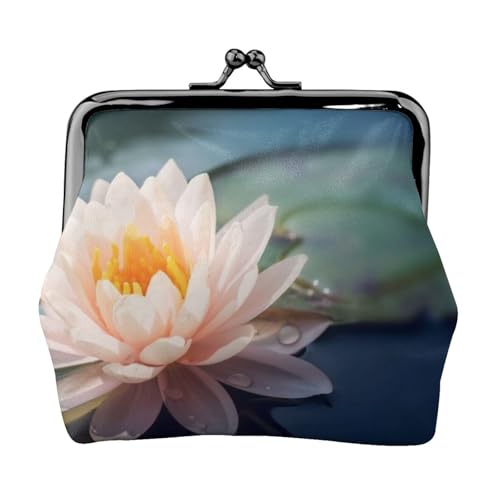 Lotus Flowers Personalisierte Unisex Bedruckte Münzbörse - Premium Mikrofaser Leder Geldbörse mit Schnappverschluss von Hgbbdyyjj