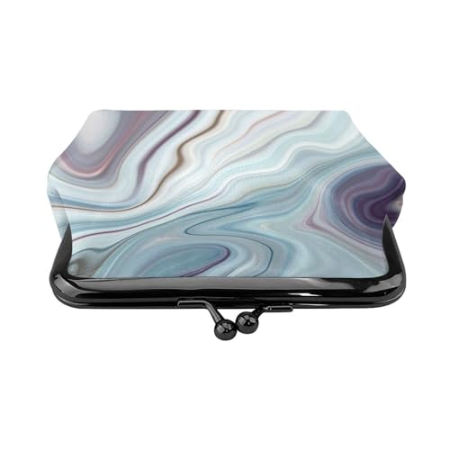 Marble Mural Personalisierte Unisex bedruckte Münzgeldbörse – Premium-Mikrofaser-Leder-Geldbörse mit Schnappverschluss von Hgbbdyyjj