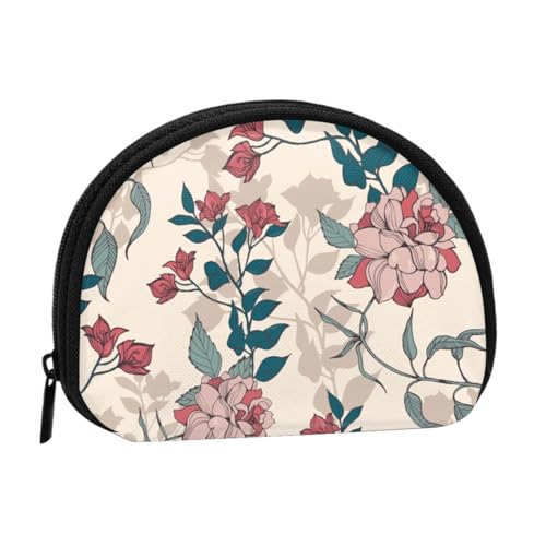 Mini-Geldbörse mit Blumenblättern, kompakte Geldbörse mit Reißverschluss für Münzen, Schlüssel und kleine Gegenstände von Hgbbdyyjj