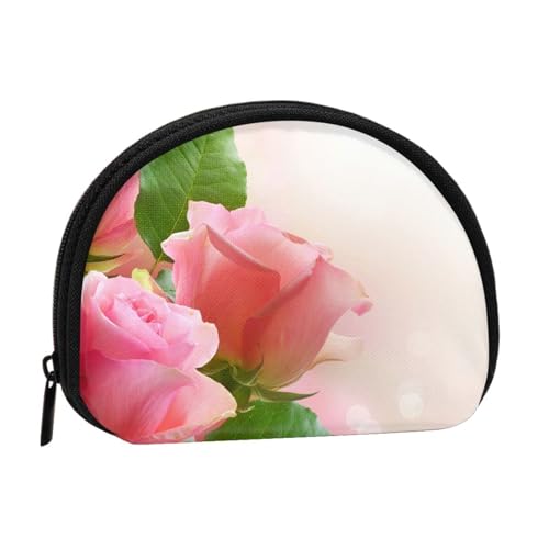 Mini-Geldbörse mit Rosenmotiv, kompakte Geldbörse mit Reißverschluss für Münzen, Schlüssel und kleine Gegenstände von Hgbbdyyjj