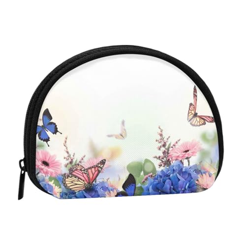 Mini-Geldbörse mit Schmetterlingsmotiv – kompakte Geldbörse mit Reißverschluss für Münzen, Schlüssel und kleine Gegenstände von Hgbbdyyjj