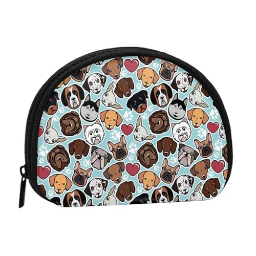 Mini-Geldbörse mit niedlichem Hund, kompakte Geldbörse mit Reißverschluss für Münzen, Schlüssel und kleine Gegenstände von Hgbbdyyjj