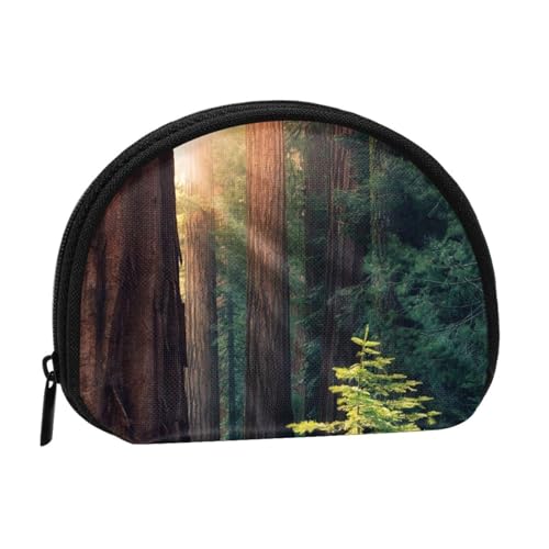 Mini-Münzgeldbörse, Motiv: Morgensonnenlicht in der Wildnis, kompakte Geldbörse mit Reißverschluss für Münzen, Schlüssel und kleine Gegenstände von Hgbbdyyjj