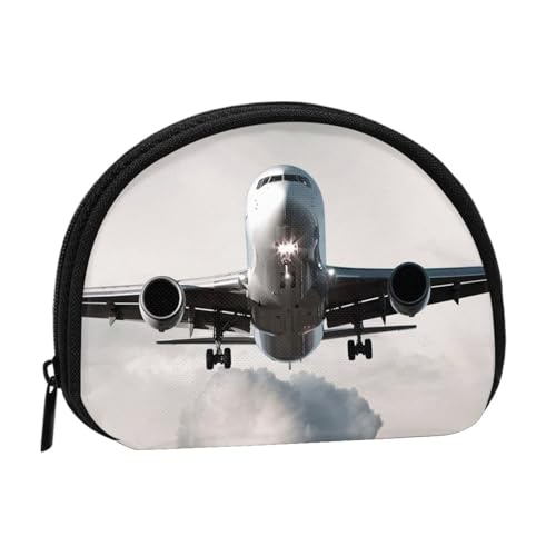 Mini-Münzgeldbörse mit Airplane Art – kompakte Geldbörse mit Reißverschluss für Münzen, Schlüssel und kleine Gegenstände von Hgbbdyyjj