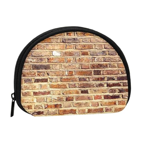 Mini-Münzgeldbörse mit industrieller Ziegelmauer-Hintergrund, kompakte Geldbörse mit Reißverschluss für Münzen, Schlüssel und kleine Gegenstände von Hgbbdyyjj