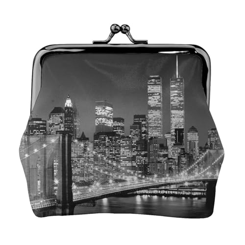New York Personalisierte Unisex Bedruckte Münzbörse - Premium Mikrofaser Leder Geldbörse mit Schnappverschluss von Hgbbdyyjj