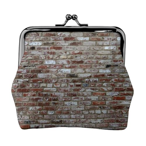 Old Brick Wall Personalisierte Unisex Bedruckte Münzbörse – Premium Mikrofaser Leder Geldbörse mit Schnappverschluss von Hgbbdyyjj