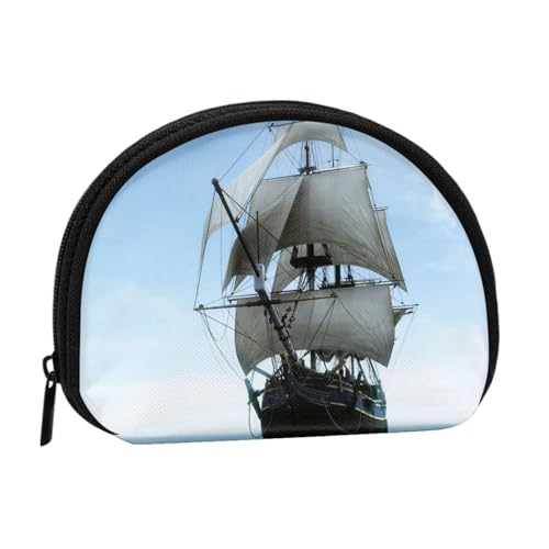 Old Sailing Ship Mini Shell Coin Purse - Compact Zippered Wallet for Coins, Keys & Small Items Old Sailing Ship Mini Shell Coin Purse - Compact Zippered Wallet for Coins, Keys & Small Items von Hgbbdyyjj