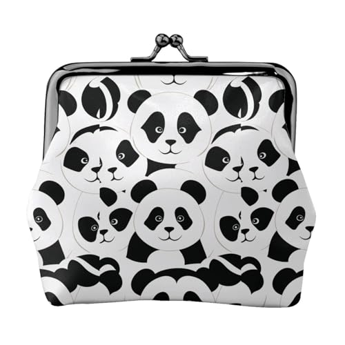 Panda Personalisierte Unisex Bedruckte Münzbörse - Premium Mikrofaser Leder Geldbörse mit Schnappverschluss von Hgbbdyyjj