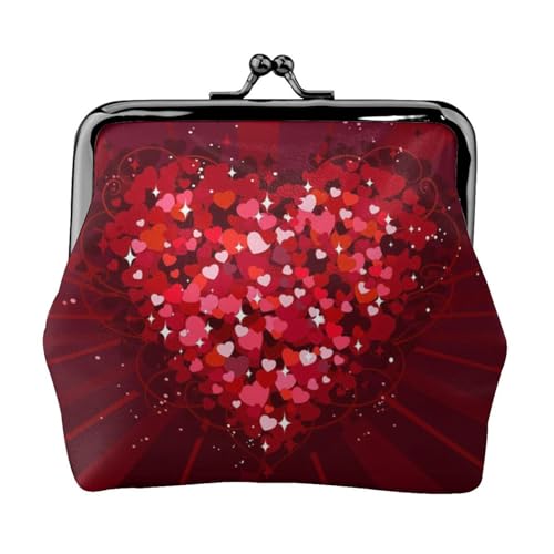 Personalisierte Münzbörse mit Aufdruck "Happy Valentine's Day" – Premium-Mikrofaser-Ledergeldbörse mit Schnappverschluss von Hgbbdyyjj