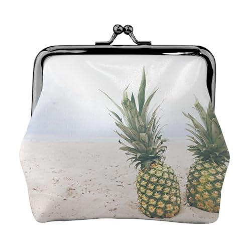 Pineapple Painting Personalisierte Unisex Bedruckte Münzbörse - Premium Mikrofaser Leder Geldbörse mit Schnappverschluss von Hgbbdyyjj