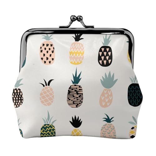 Pineapple Personalisierte Unisex Bedruckte Münzbörse – Premium Mikrofaser Leder Geldbörse mit Schnappverschluss von Hgbbdyyjj