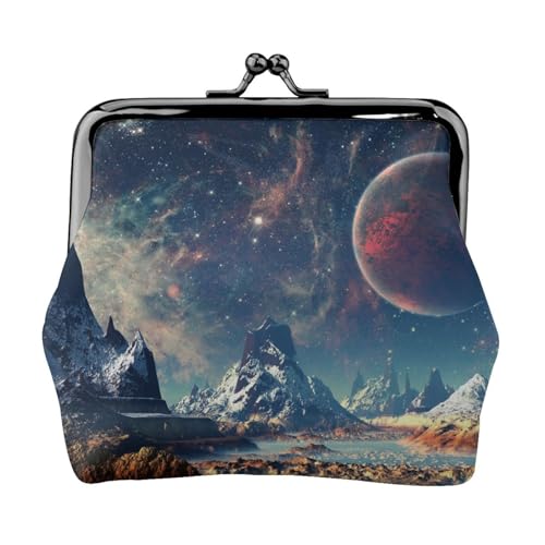 Planet Personalisierte Unisex bedruckte Münzgeldbörse – Premium Mikrofaser Leder Geldbörse mit Schnappverschluss von Hgbbdyyjj
