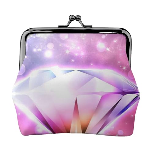 Pretty Diamond Personalisierte Unisex bedruckte Münzgeldbörse – Premium Mikrofaser Leder Geldbörse mit Schnappverschluss von Hgbbdyyjj