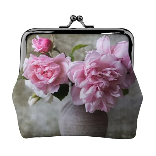Pretty Roses Personalisierte Unisex bedruckte Münzgeldbörse – Premium Mikrofaser Leder Geldbörse mit Schnappverschluss von Hgbbdyyjj